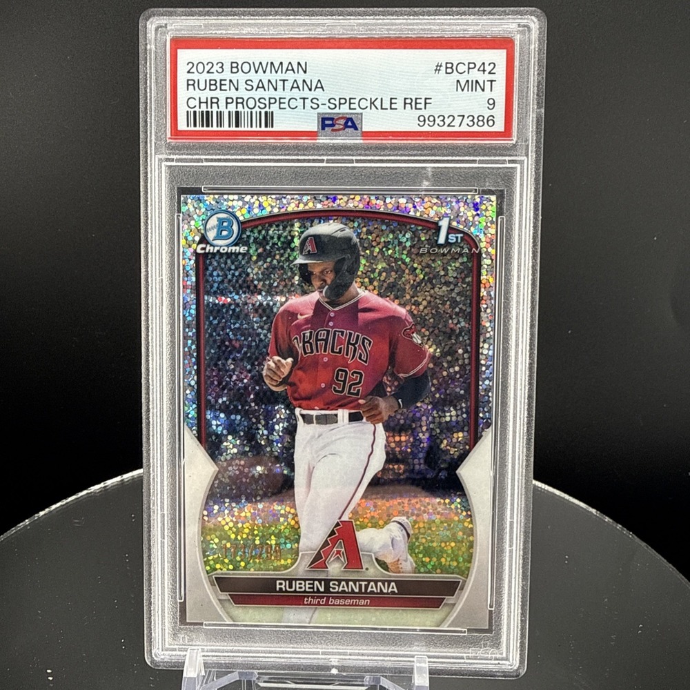 2023 Bowman Chrome Ruben Santana Speckle /299 Refractor‎ PSA 10 #BCP42